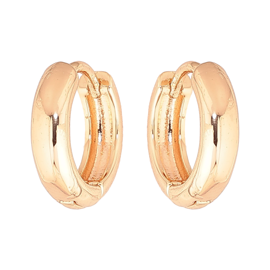 Серьги Xuping M&L Цвет 18K колечки Классика, шир. 4мм ø 14мм фото №1