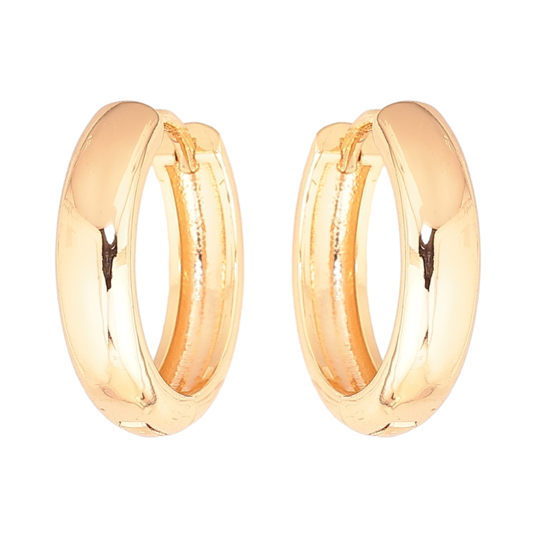 Серьги Xuping M&L Цвет 18K колечки Классика, шир. 5мм ø 21мм фото №5