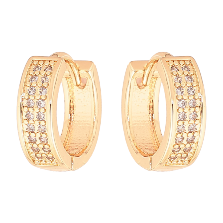 Сережки Xuping M&L Колір 18K колечка «Інкрустація кристалами» фото №2