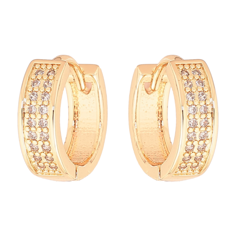 Серьги Xuping M&L Цвет 18K колечки Инкрустация кристаллами фото №1