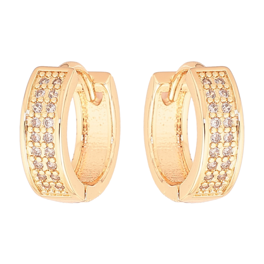 Сережки Xuping M&L Колір 18K колечка «Інкрустація кристалами» фото №1