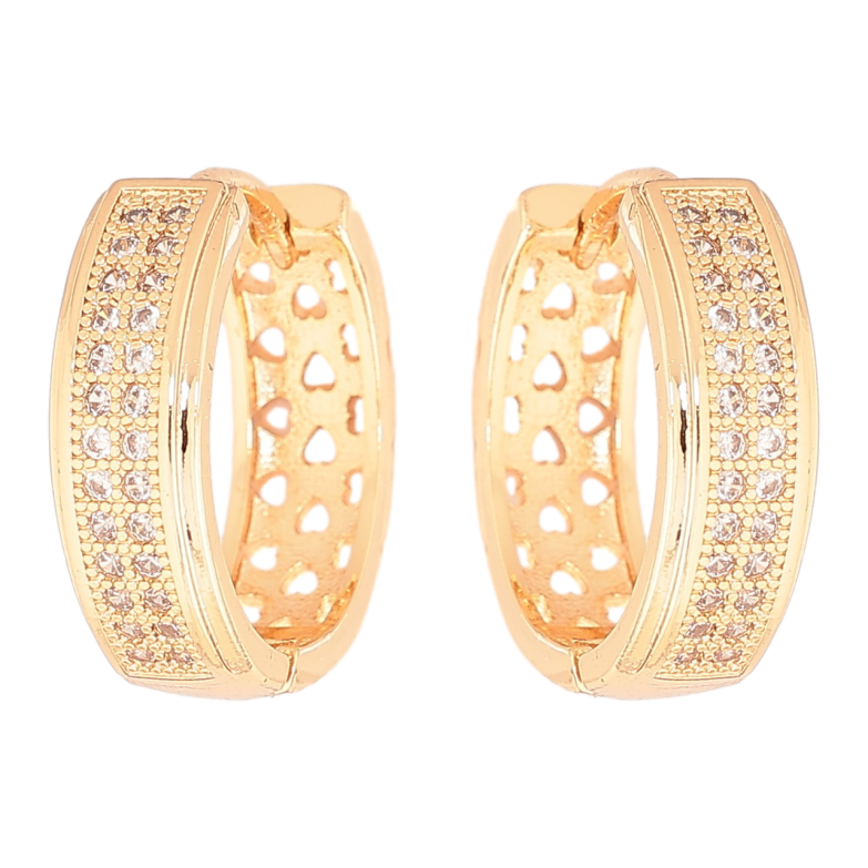 Серьги Xuping M&L Цвет 18K колечки Инкрустация кристаллами фото №2