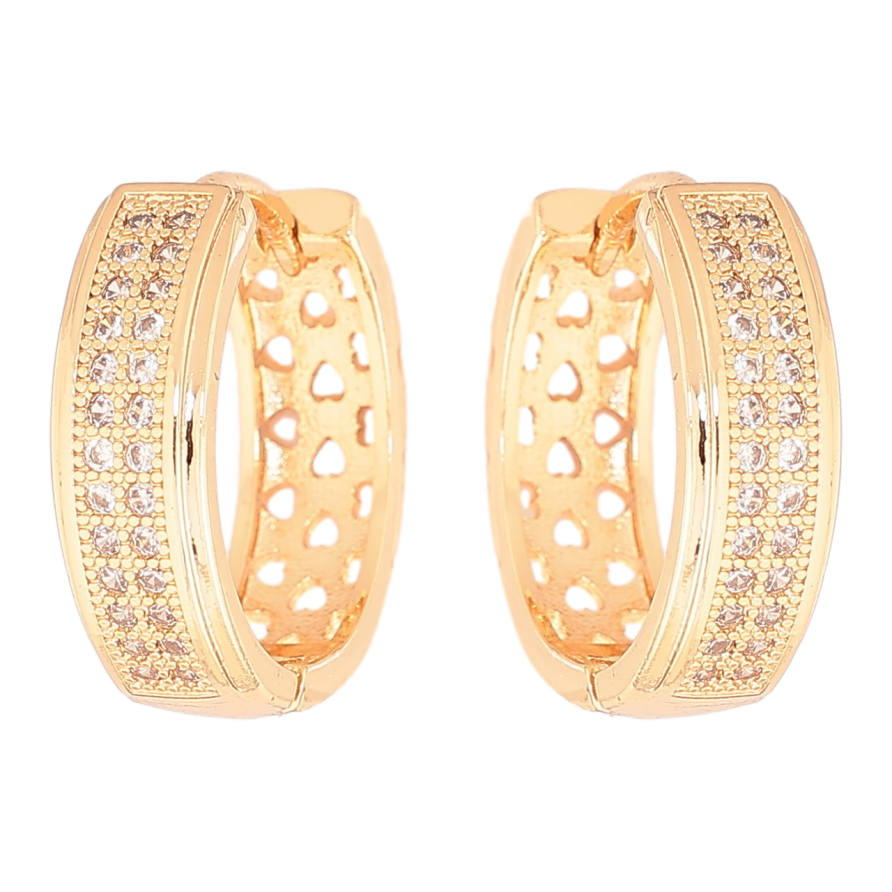 Серьги Xuping M&L Цвет 18K колечки Инкрустация кристаллами фото №1