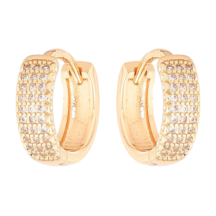 Сережки Xuping M&L Колір 18K колечка «Інкрустація кристалами» фото №3