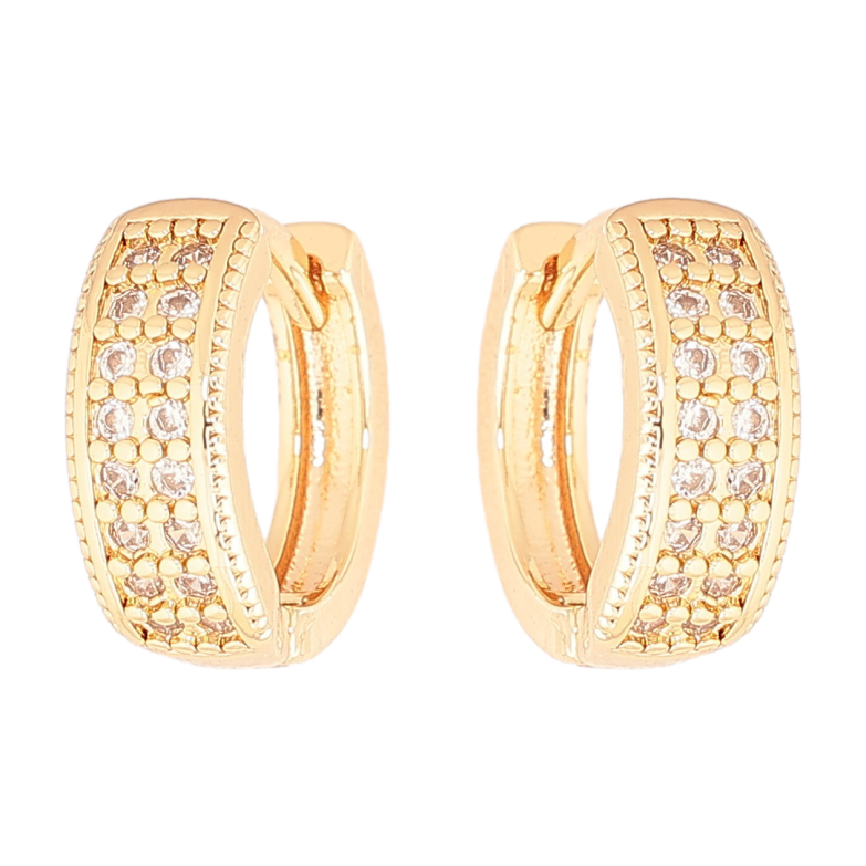 Серьги Xuping M&L Цвет 18K колечки Инкрустация кристаллами фото №1