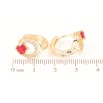 Серьги Xuping M&L Цвет 18K колечки Узор колечки с красными кристаллами фото №2
