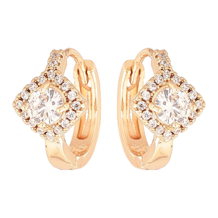 Серьги Xuping M&L Цвет 18K колечки Кристальный блеск фото №11