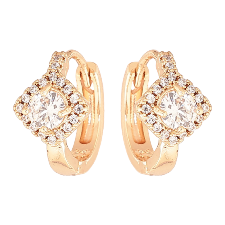 Серьги Xuping M&L Цвет 18K колечки Кристальный блеск фото №1