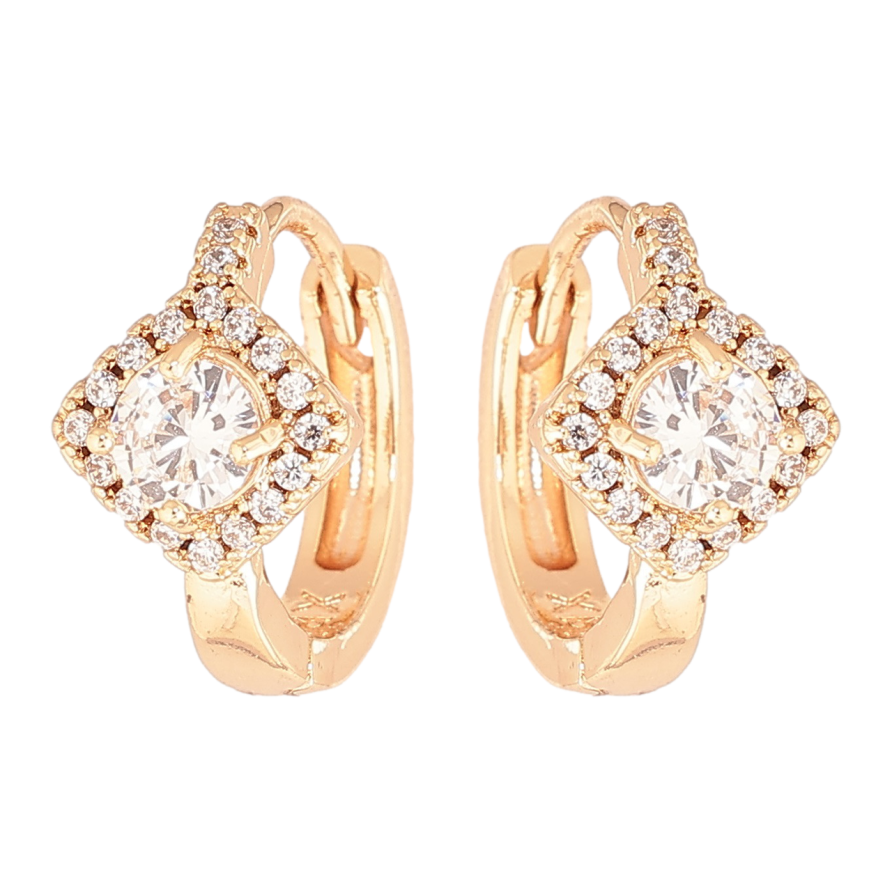 Серьги Xuping M&L Цвет 18K колечки Кристальный блеск фото №1