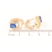 Серьги Xuping M&L Цвет 18K колечки Узор с синими кристаллами фото №2