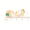 Серьги Xuping M&L Цвет 18K колечки Узор с зелеными кристаллами фото №2