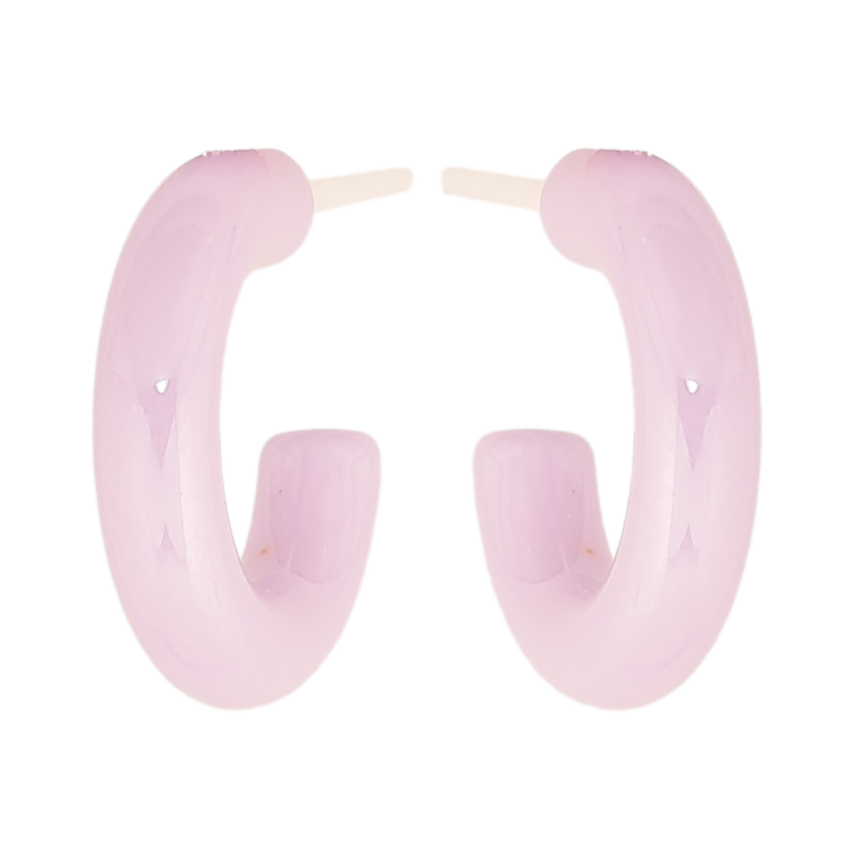 Сережки Xuping TTM Stainless Steel кераміка пусети «Бузкові дуги» фото №1