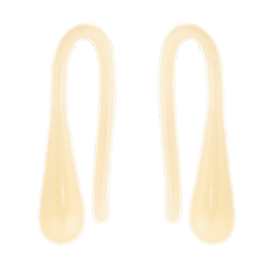 Сережки Xuping TTM Stainless Steel кераміка французький замок «Молочні крапельки» фото №1