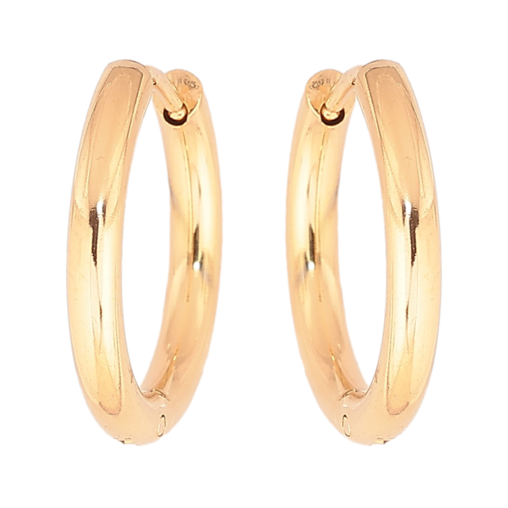 Серьги Xuping TTM Stainless Steel цвет 18K колечки Классика, шир. 2.5мм ø 19мм фото №24