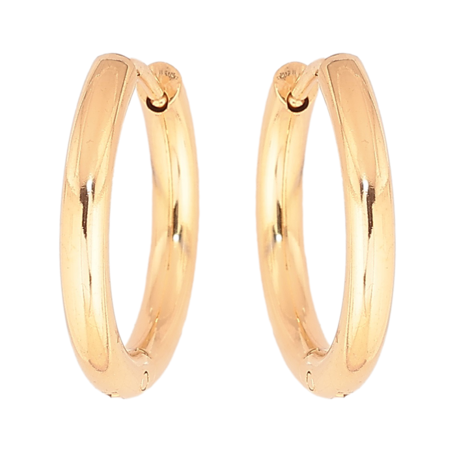 Серьги Xuping TTM Stainless Steel цвет 18K колечки Классика, шир. 2.5мм ø 19мм фото №1