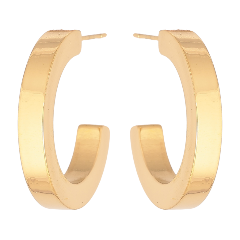 Сережки Xuping TTM Stainless Steel колір 14К пусети «Дуги» фото №1