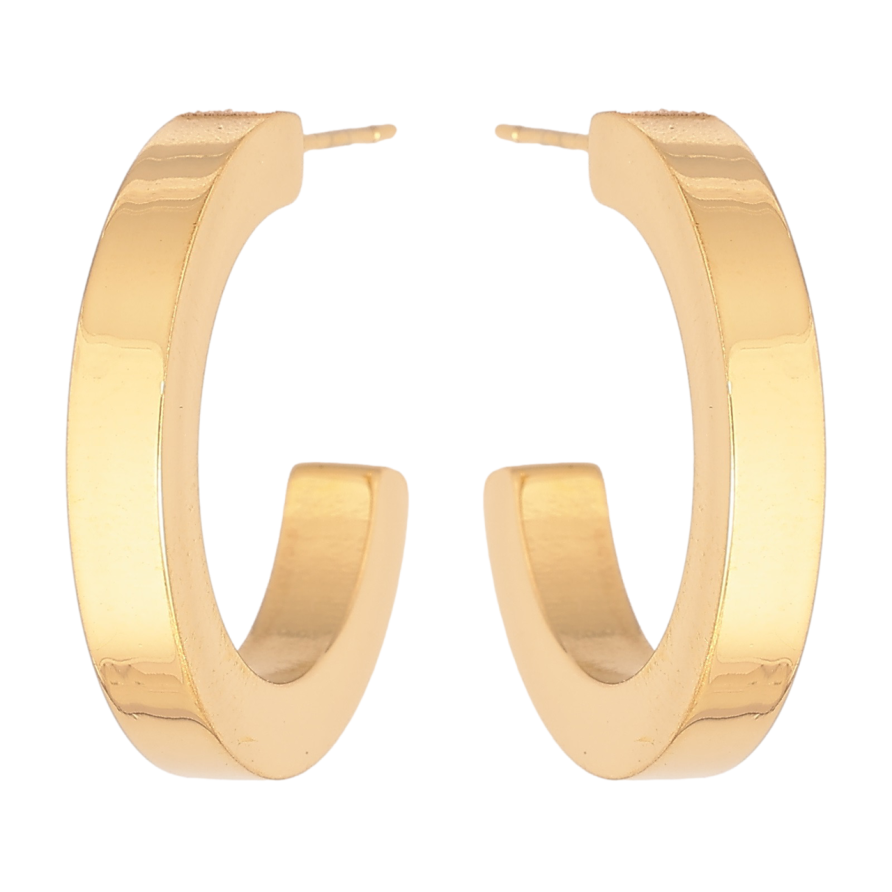 Сережки Xuping TTM Stainless Steel колір 14К пусети «Дуги» фото №1