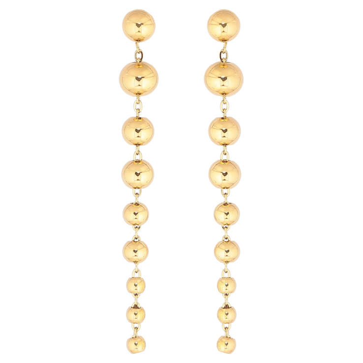 Сережки Xuping TTM Stainless Steel колір 14К пусети «Підвіски з кульок» фото №24