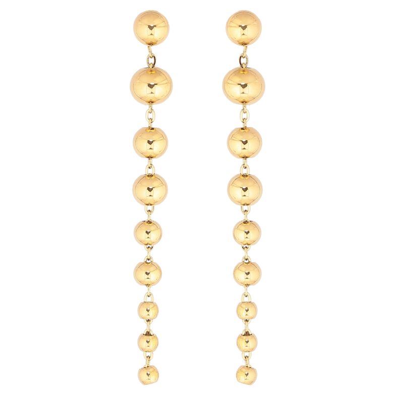 Сережки Xuping TTM Stainless Steel колір 14К пусети «Підвіски з кульок» фото №1