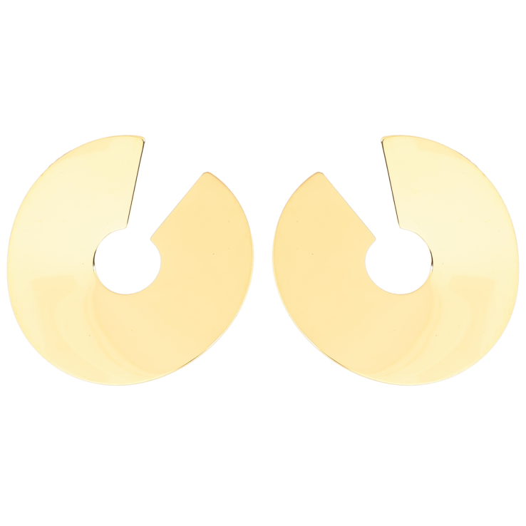 Сережки Xuping TTM Stainless Steel колір 14К пусети «Декоративні кола» фото №5