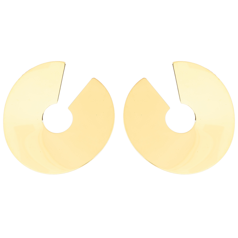 Сережки Xuping TTM Stainless Steel колір 14К пусети «Декоративні кола» фото №1