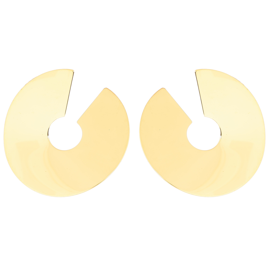 Сережки Xuping TTM Stainless Steel колір 14К пусети «Декоративні кола» фото №1