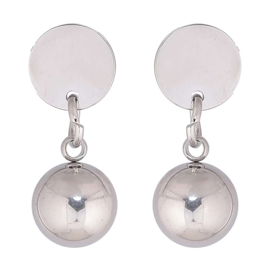 Сережки Xuping TTM Stainless Steel колір Родій пусети «Кола з підвісками кульками» фото №1