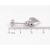 Сережки Xuping TTM Stainless Steel колір Родій пусети «Підвіски сердечка» фото №2
