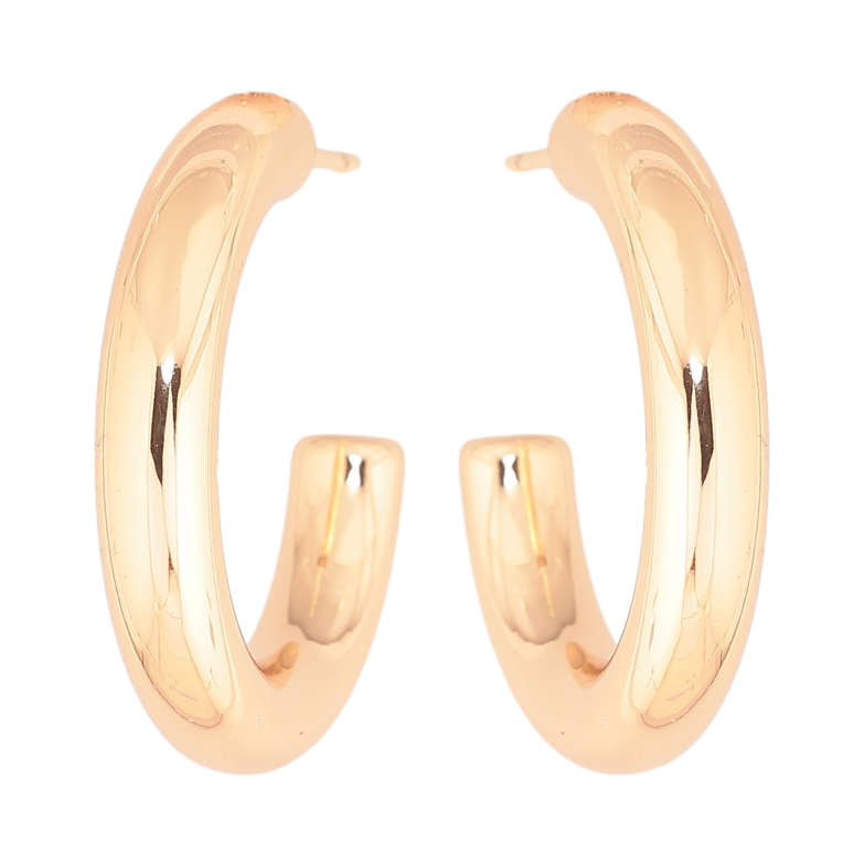 Серьги Xuping Позолота 18K пусеты Дуги ø 3см фото №2