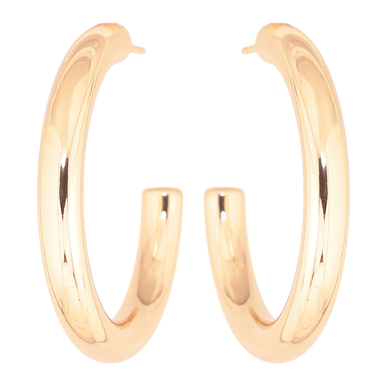 Сережки Xuping Позолота 18K пусети «Дуги» ø 4см фото №2 Сережки Xuping Позолота 18K пусети «Дуги» ø 4см фото №2