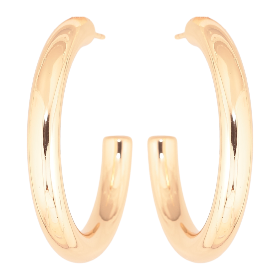 Сережки Xuping Позолота 18K пусети «Дуги» ø 4см фото №1 Сережки Xuping Позолота 18K пусети «Дуги» ø 4см фото №1