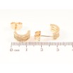Сережки Xuping Позолота 18K пусети «Візерунок з кришталевими доріжками фото №2