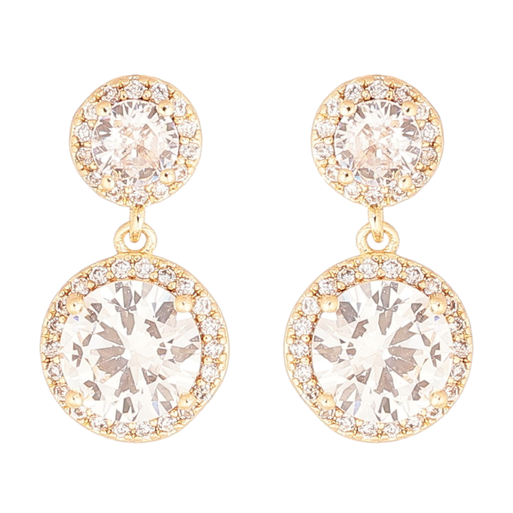 Серьги Xuping Позолота 18K пусеты Кристальные подвески фото №15