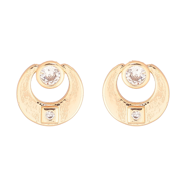 Сережки Xuping Позолота 18K пусети «Візерунок з кристалами фото №3 Сережки Xuping Позолота 18K пусети «Візерунок з кристалами фото №3