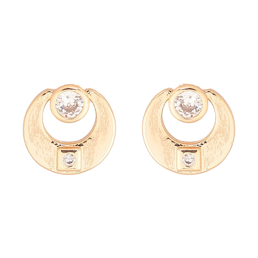 Сережки Xuping Позолота 18K пусети «Візерунок з кристалами фото №1