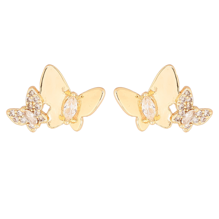 Серьги Xuping Позолота 18K пусеты Бабочки фото №13 Серьги Xuping Позолота 18K пусеты Бабочки фото №13