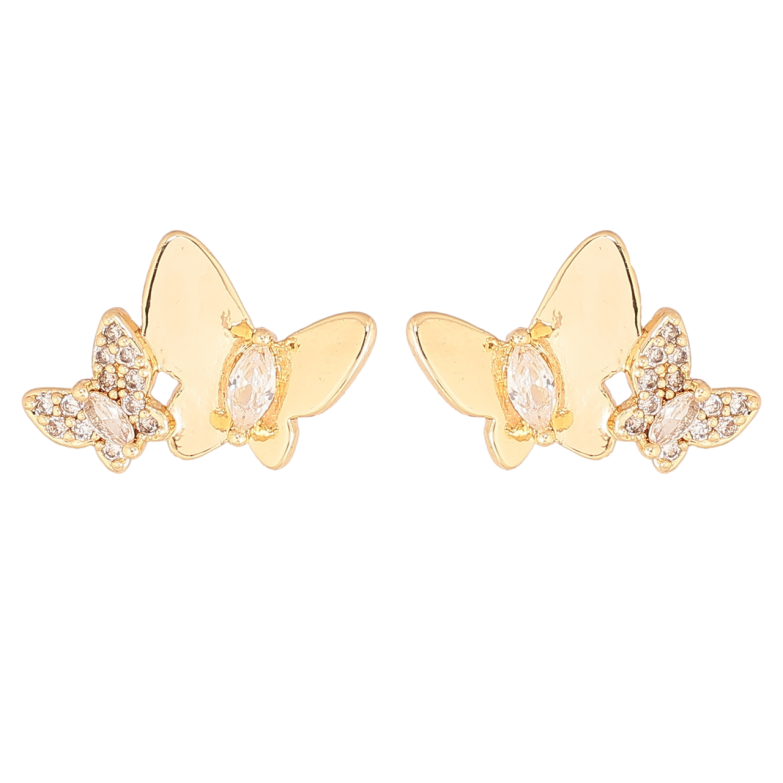 Серьги Xuping Позолота 18K пусеты Бабочки фото №1 Серьги Xuping Позолота 18K пусеты Бабочки фото №1