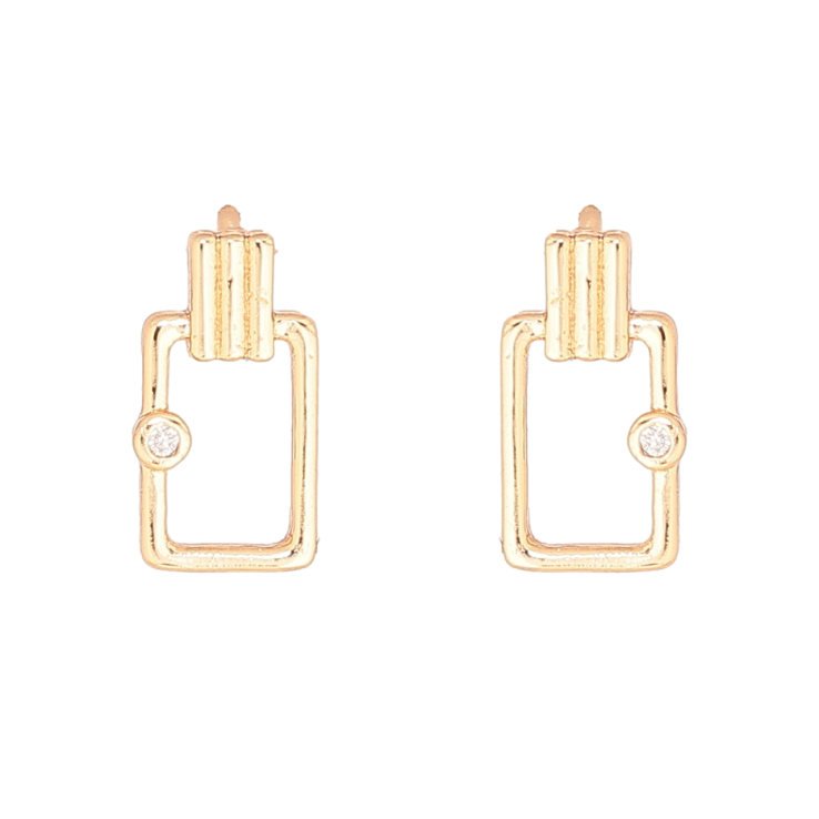 Сережки Xuping Позолота 18K пусети Декоративний візерунок фото №18