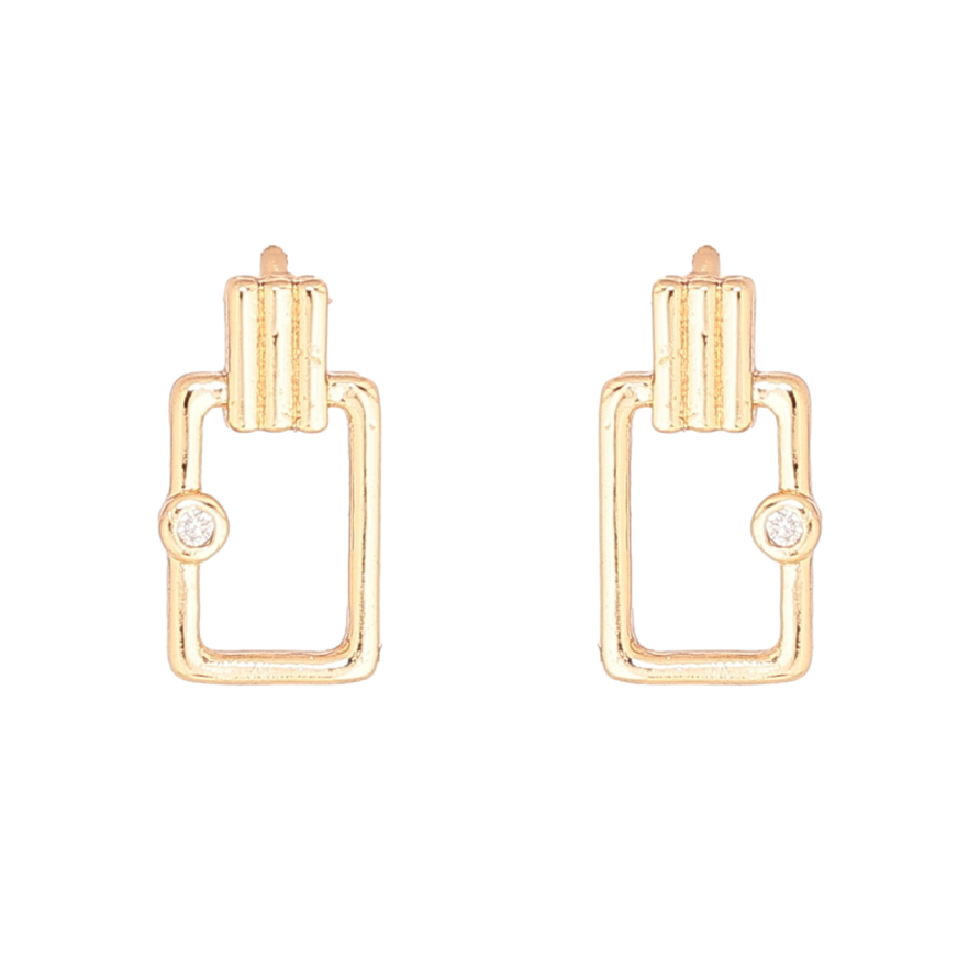 Сережки Xuping Позолота 18K пусети Декоративний візерунок фото №1 Сережки Xuping Позолота 18K пусети Декоративний візерунок фото №1