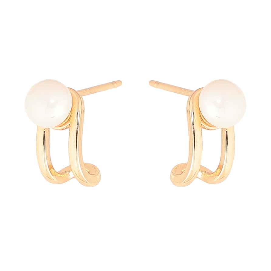 Серьги Xuping Позолота 18K пусеты Узор с жемчужинами фото №1