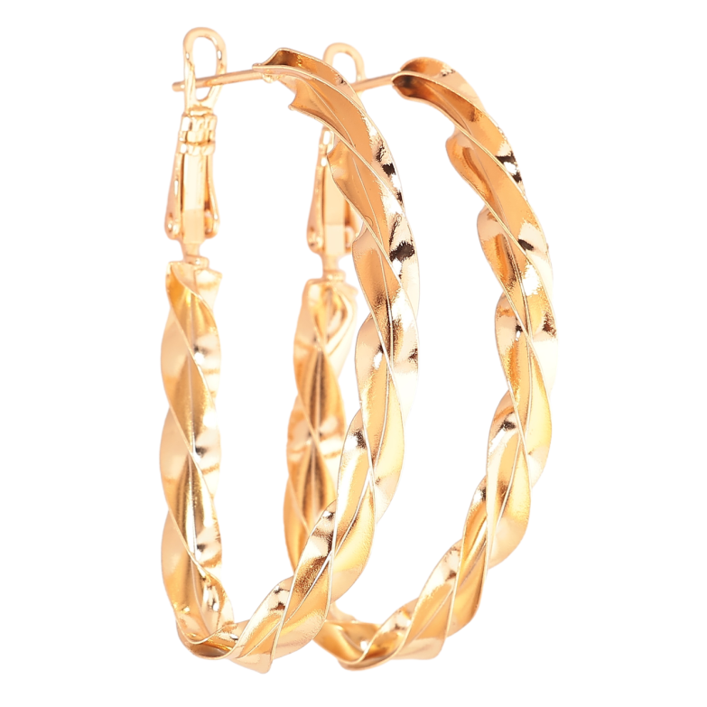 Сережки Xuping Позолота 18K італійський замок «Декоративний візерунок фото №1