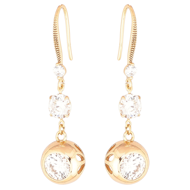 Сережки Xuping Позолота 18K французький замок «Підвіски з кристалами фото №21 Сережки Xuping Позолота 18K французький замок «Підвіски з кристалами фото №21