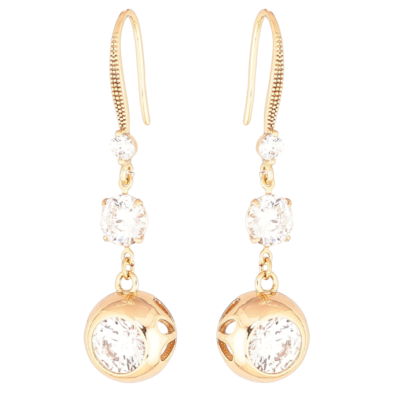 Сережки Xuping Позолота 18K французький замок «Підвіски з кристалами фото №1