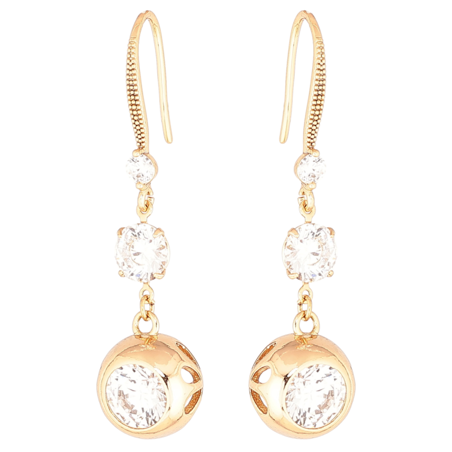 Сережки Xuping Позолота 18K французький замок «Підвіски з кристалами фото №1