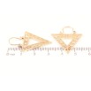 Сережки Xuping Позолота 18K замок-скоба «Трикутники з різьбленим візерунком фото №2 Сережки Xuping Позолота 18K замок-скоба «Трикутники з різьбленим візерунком фото №2
