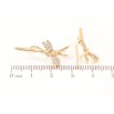 Серьги Xuping Позолота 18K клаймберы Камыш со стрекозой фото №2