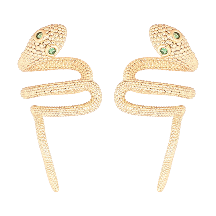 Сережки Xuping Позолота 18K кафи «Змії фото №11 Сережки Xuping Позолота 18K кафи «Змії фото №11