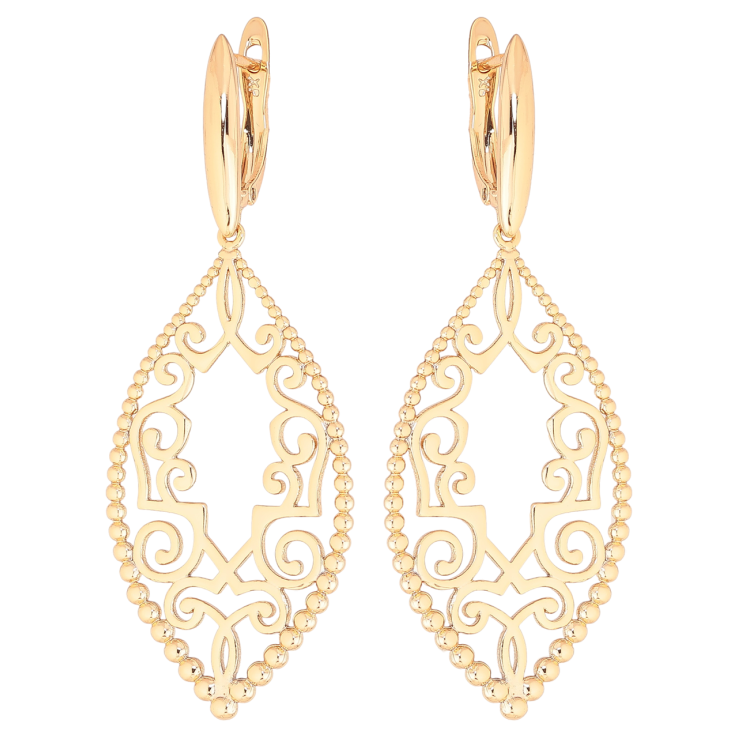 Серьги Xuping Позолота 18K английский замок Изящные подвески фото №18