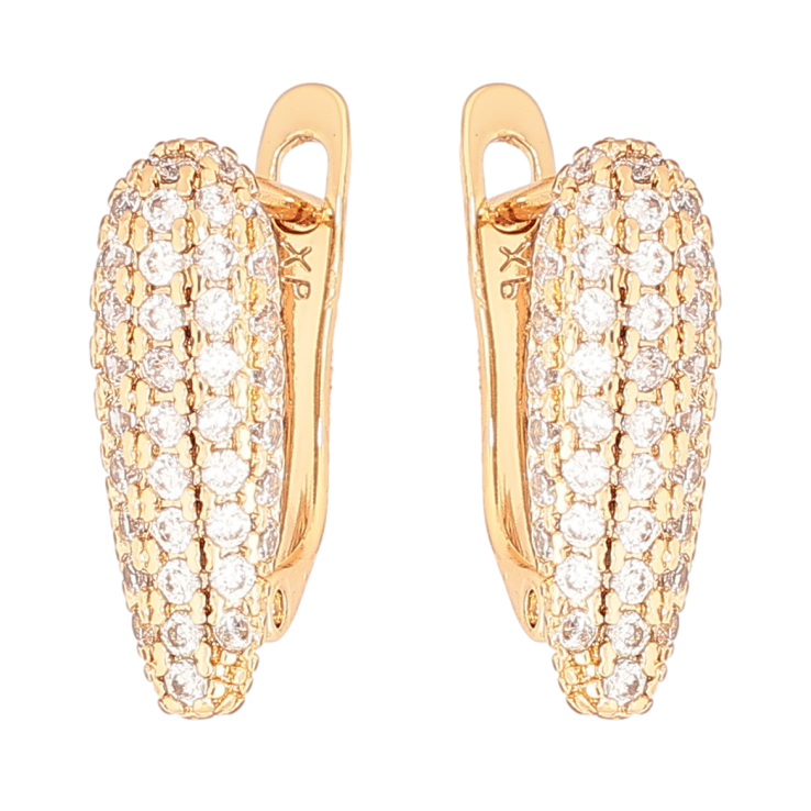Серьги Xuping Позолота 18K английский замок Инкрустация кристаллами фото №2