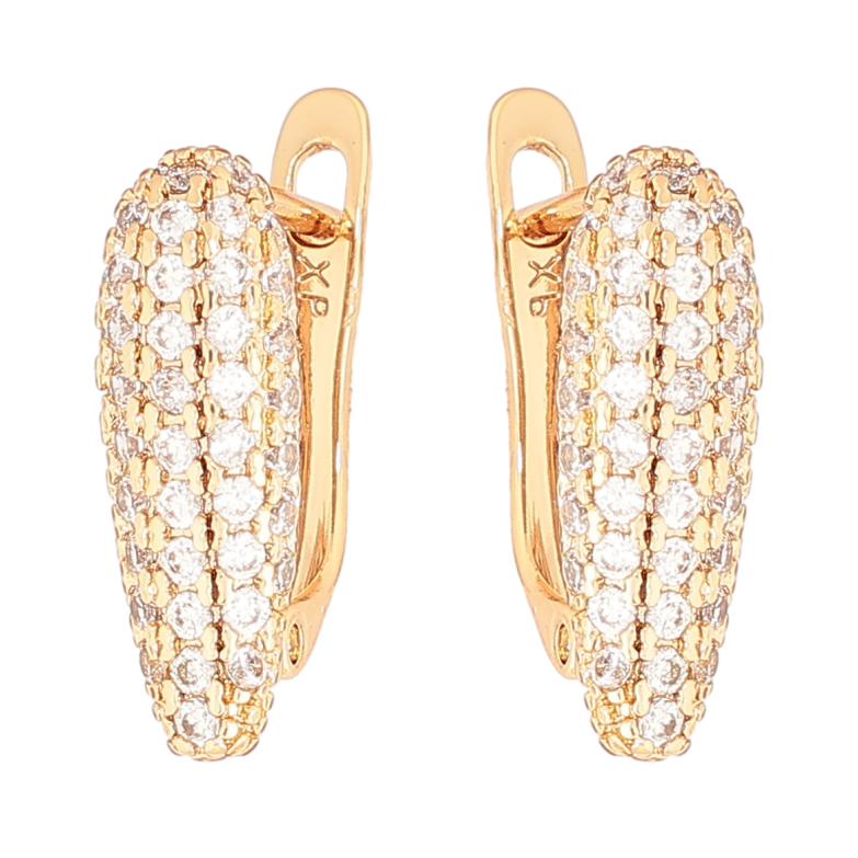 Серьги Xuping Позолота 18K английский замок Инкрустация кристаллами фото №4
